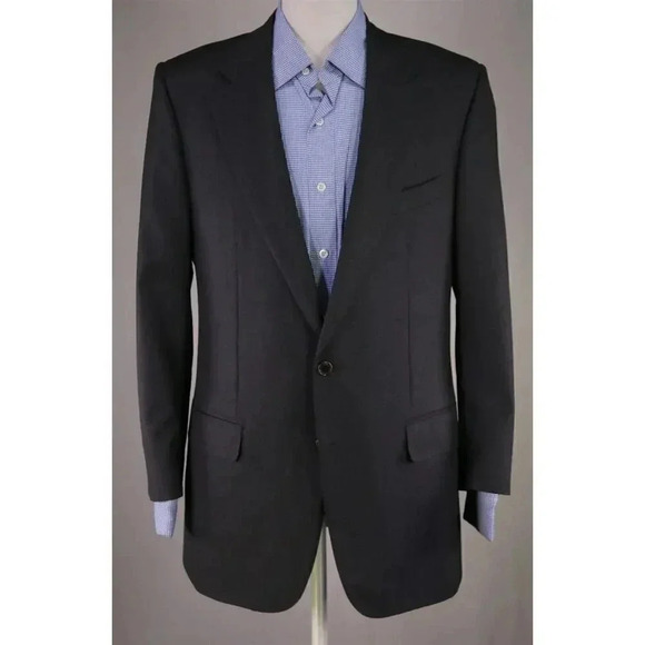 Maus & Hoffman by Ravazzolo Solid Gray 2-Btn Wool Blazer Jacket 40R - Picture 2 of 9